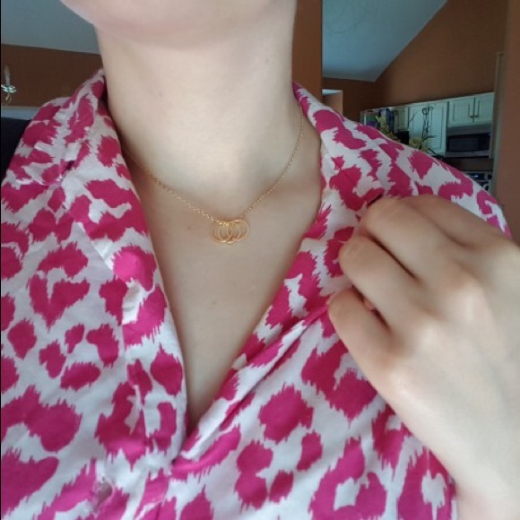 Karma three ringed summer quote necklace - Picture 4 of 4